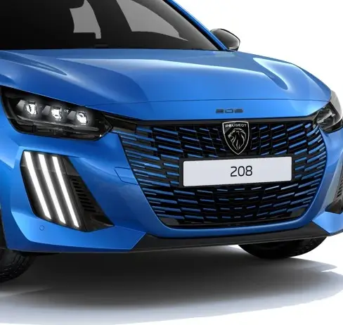 Face avant de la Peugeot 208 finition GT